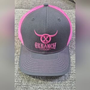 Gray and Pink Ox Ranch Texas Cap